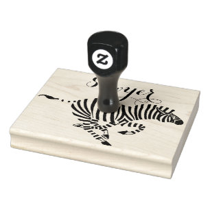 Personalised Zebra Rubber Stamp