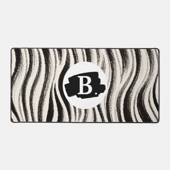 Personalised Zebra Stripe Gel Desk Pad (Front)