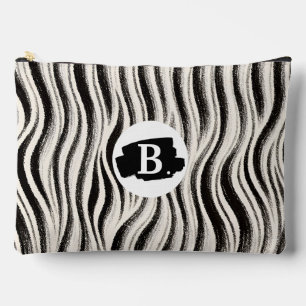 Personalised Zebra Stripe Print Large Accessory Po Pouch