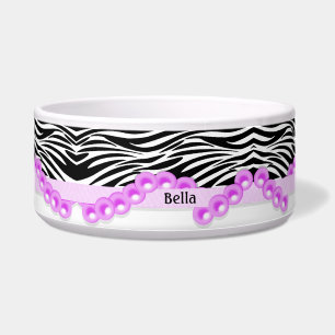 Personalised Zebra Stripes and Pink Pearls