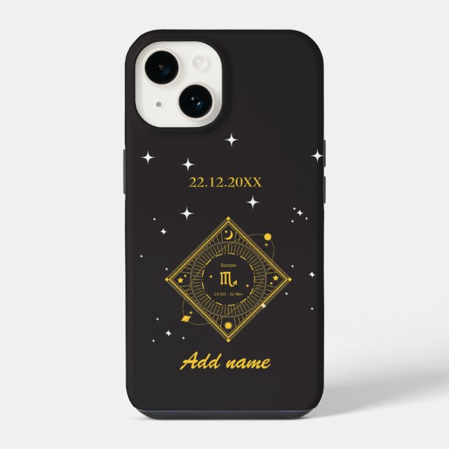 Personalised  Zodiac Custom name Scorpio iPhone Case (Back)
