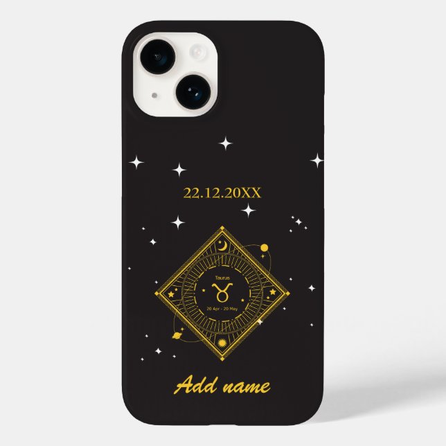 Personalised  Zodiac Custom name Taurus  Case-Mate iPhone Case (Back)