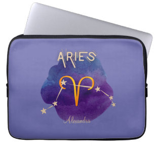 Personalised Zodiac Sign Aries Constellation Laptop Sleeve