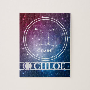Personalised Zodiac Sign GEMINI Jigsaw Puzzle