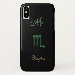 Personalised Zodiac Sign Scorpio iPhone X Case