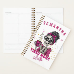 Personalised Zombie Coffee Tired Moms Club Quirky Planner