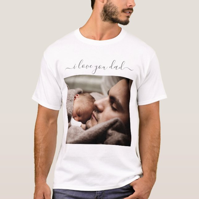 Personalises Your Dad Photo T-Shirt with Text   (Front)