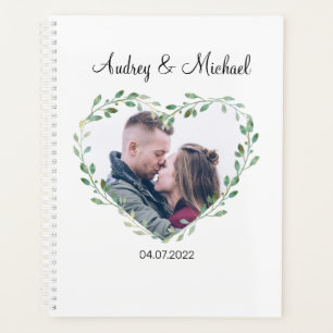 Personalisierbar Foto Herz Hochzeit Planner