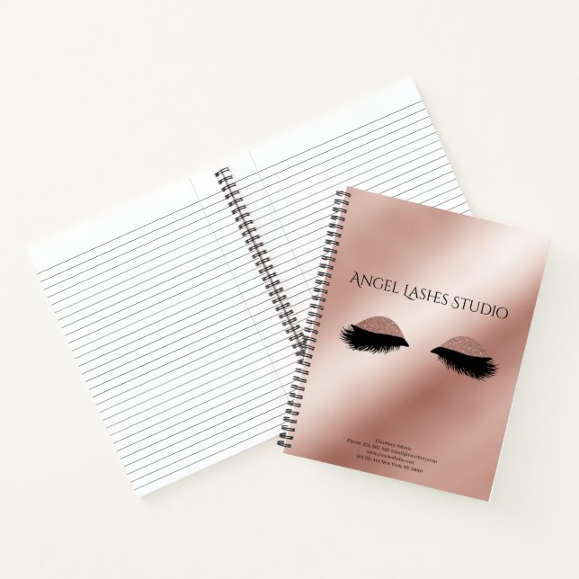 Personalisierbar Makeup Artist Eyelash Extensions Notebook (Inside)