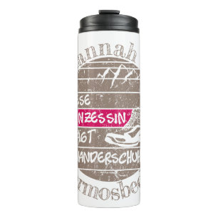 personalisierbar Name Prinzessin Wanderschuhe Thermal Tumbler