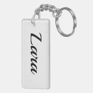 personalisierbar Vorname Lara schwarz weiß Key Ring