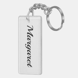 personalisierbar Vorname Margaret schwarz weiß Key Ring