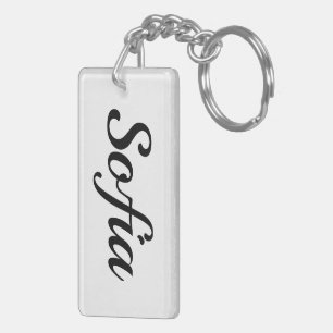 personalisierbar Vorname Sofia schwarz weiß Key Ring
