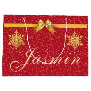 personalisierbare weihnachtliche Geschenktüte Large Gift Bag