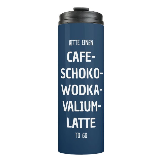 Personalisierbarer Café-Schoko-Wodka-Latte Thermal Tumbler (Front)