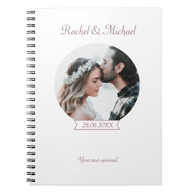 Personalisierbarer Hochzeit Foto Notebook (Front)