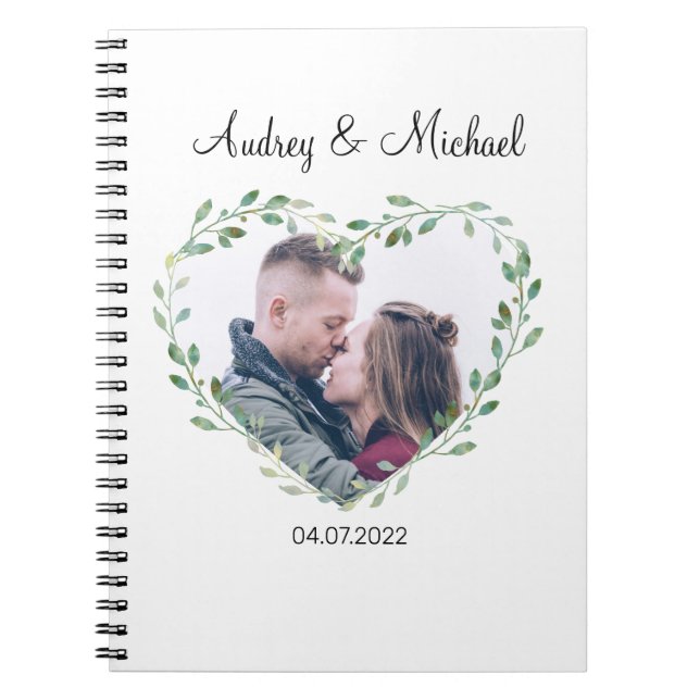 Personalisierbarer Hochzeit Photo Notebook (Front)