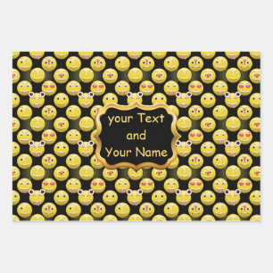 personalisierbares Emoji Packpapier Blätter Set Wrapping Paper Sheet