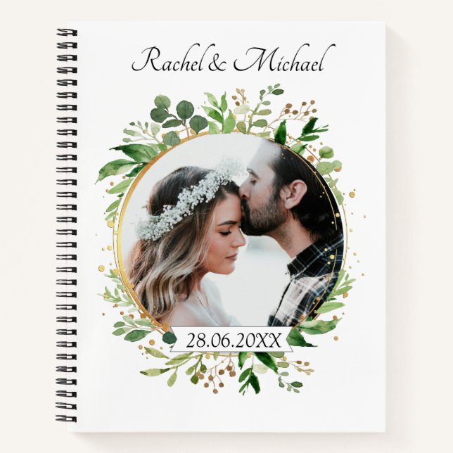 Personalisiert Floral Foto Notebook (Front)