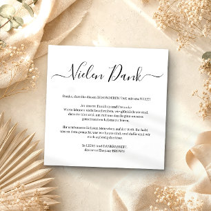 Personalisierte Foto-Dankeskarte Hochzeit Thank Enclosure Card