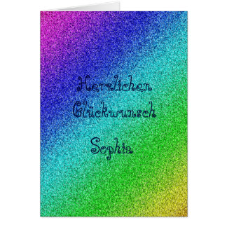 Personalisierte Geburtstagskarte Karten bunt