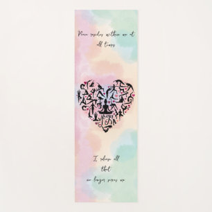 Personalisierte Yogamatte mit Herz & Wunschtext Yoga Mat
