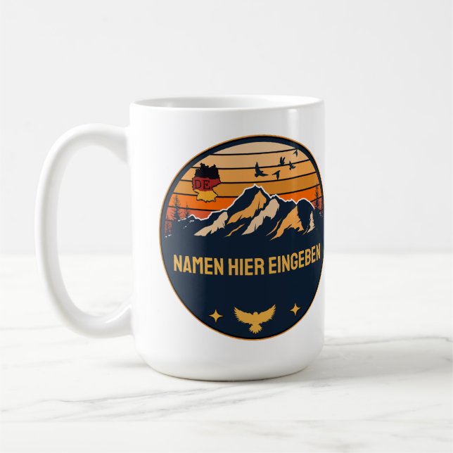 Personalisierter Ortsname Deutschland Runddesign Coffee Mug (Left)