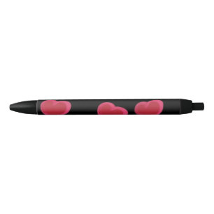Personalisierter Stift Herzmuster Kugelschreiber Black Ink Pen