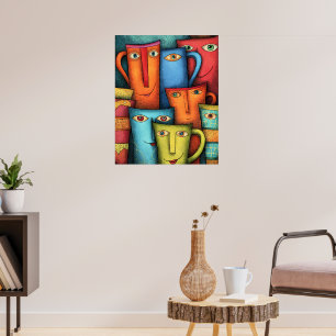 Personality Plus Smiling Cups Poster