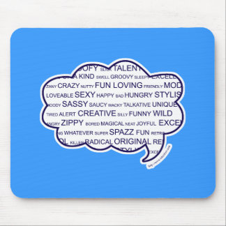 Personality Tag Cloud Fun Emotions Design Mouse Mat