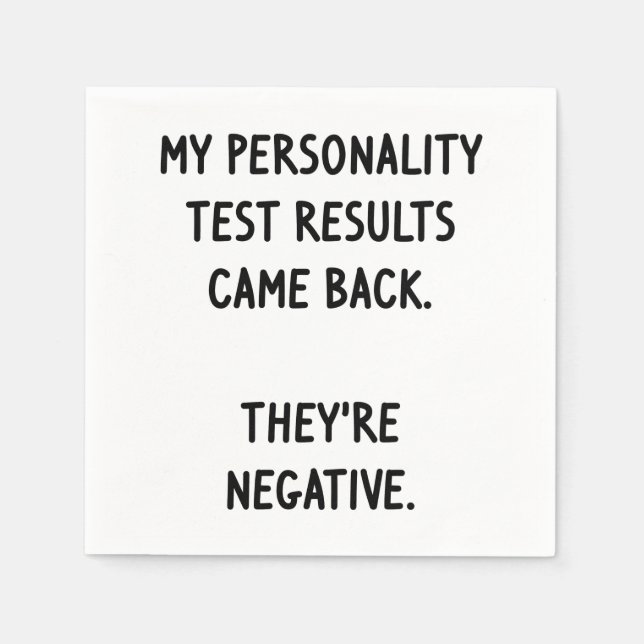 Personality Test Napkin (Front)