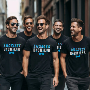 Personality Type Blue Bowtie Bachelor Party T-Shirt