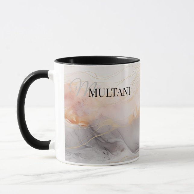 Personalizable abstract alcohol ink coffee mug (Left)