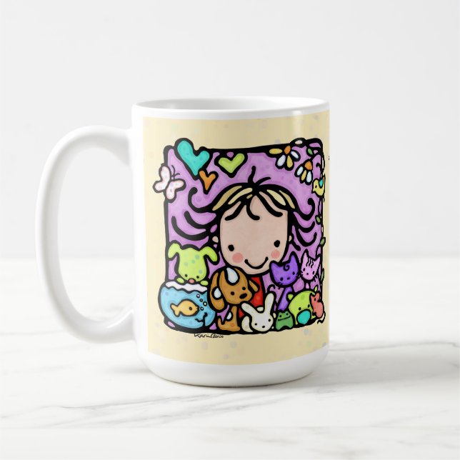 Personalizable animal lover pets veterinarian coffee mug (Left)