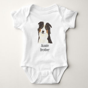 Personalizable Aussie Australian Shepherd Baby Bodysuit