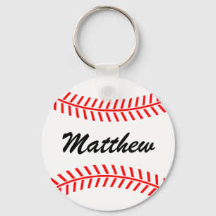 Personalizable baseball keychains
