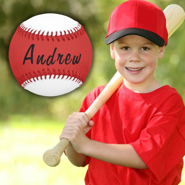 Personalizable Baseball with Name Red and White (Creator Uploaded)