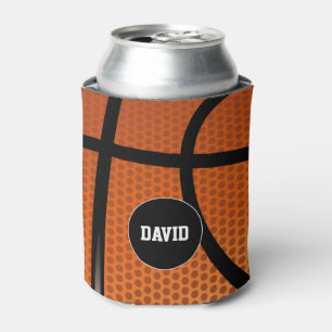 Personalizable Basketball Texture Sport Gift Can Cooler