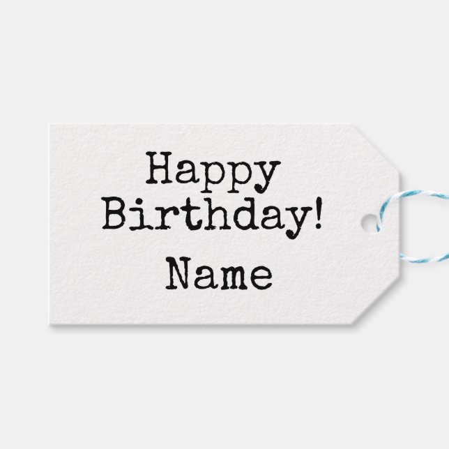 Personalizable Birthday Gift Tags HAMbyWG (Front (Horizontal))