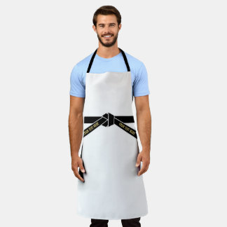 Personalizable Black Belt (Kuro-obi) Apron