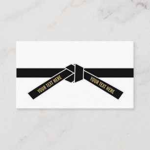 Personalizable Black Belt (Kuro-obi) Business Card