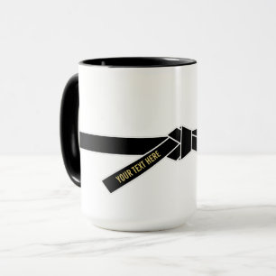 Personalizable Black Belt (Kuro-obi) Mug