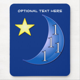 Personalizable Blue Moon Rebus Word Puzzle Mouse Mat