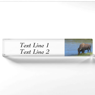 Personalizable Buffalo Yellowstone Souvenir Nameplate