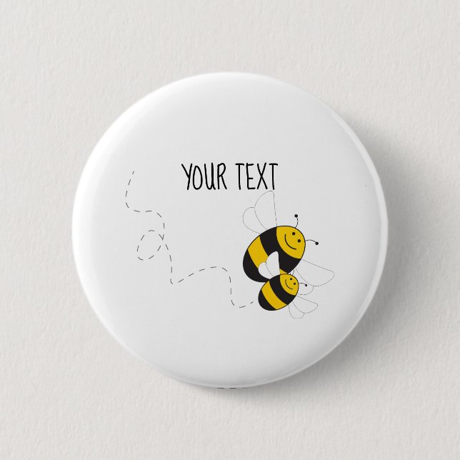 Personalizable button for bumblebee baby shower (Front)