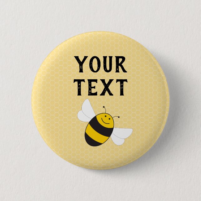 Personalizable button for bumblebee baby shower (Front)