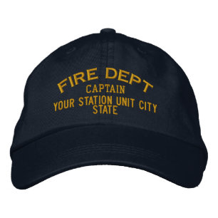 Personalizable Captain Firefighter Hat