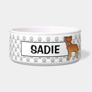 Personalizable Cartoon Bordeaux Dog And Name