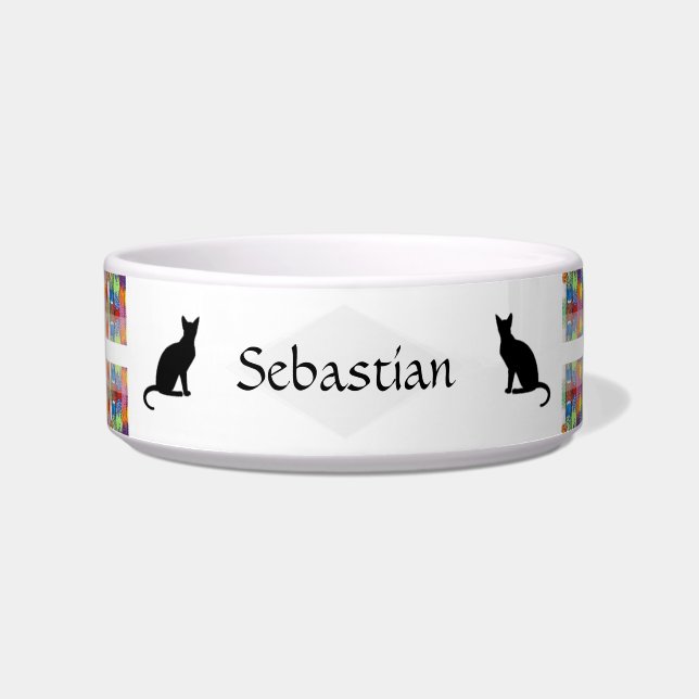 Personalizable  Cat Food Bowl (Front)