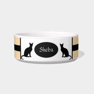 Personalizable Cat Food Bowl in Three Colours